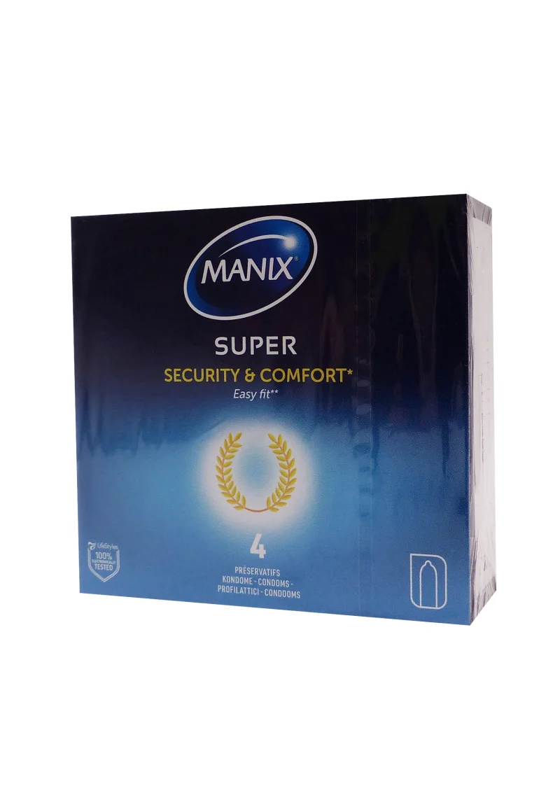 manix super security & confort 4 préservatifs