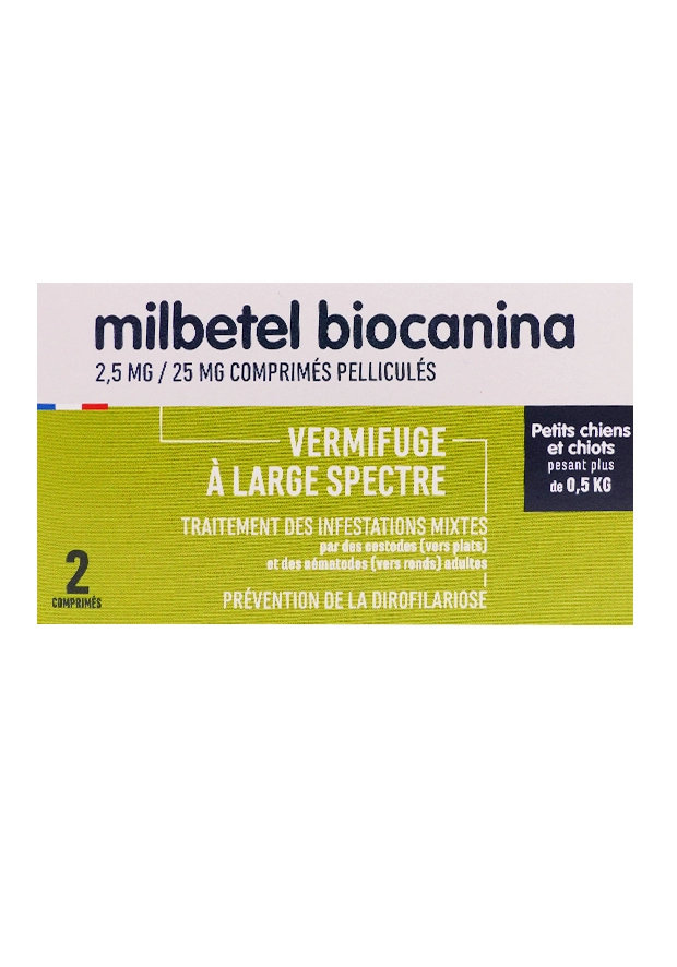 milbetel biocanina 2 comprimes petits chiens