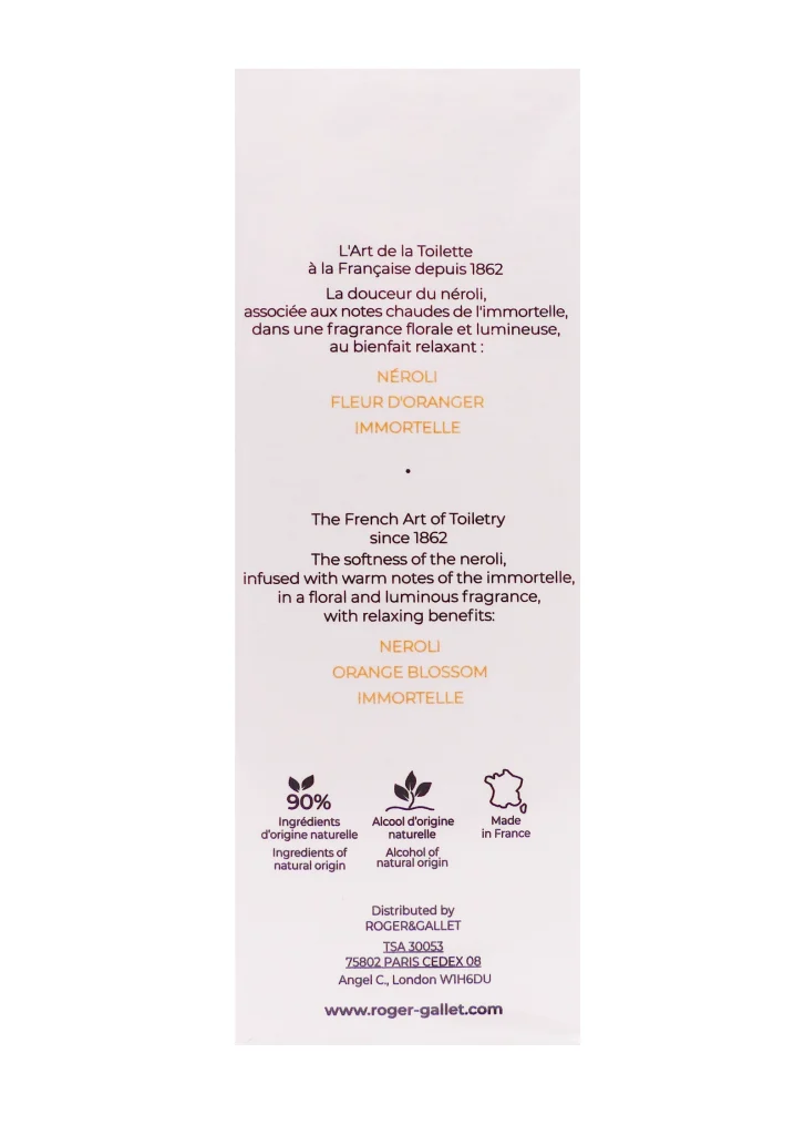 ROGER & GALLET EAU PARFUMEE NEROLIE VAPORISATEUR 100ML 3 nerolie eau parfumee roger et gallet