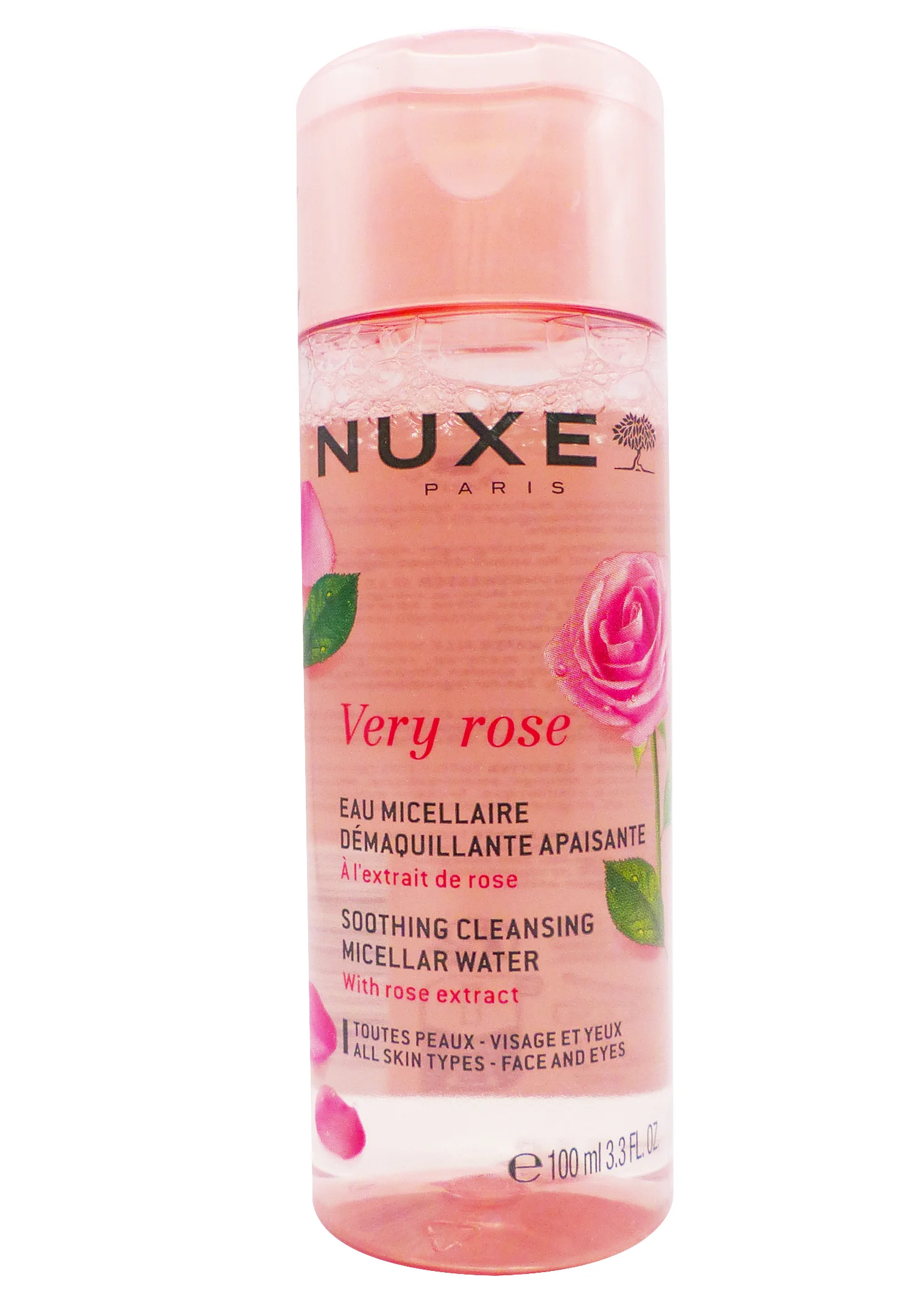 NUXE VERY ROSE EAU MICELLAIRE DEMAQUILLANTE APAISANTE 100ML 1 nuxe very rose eau micellaire 100 ml