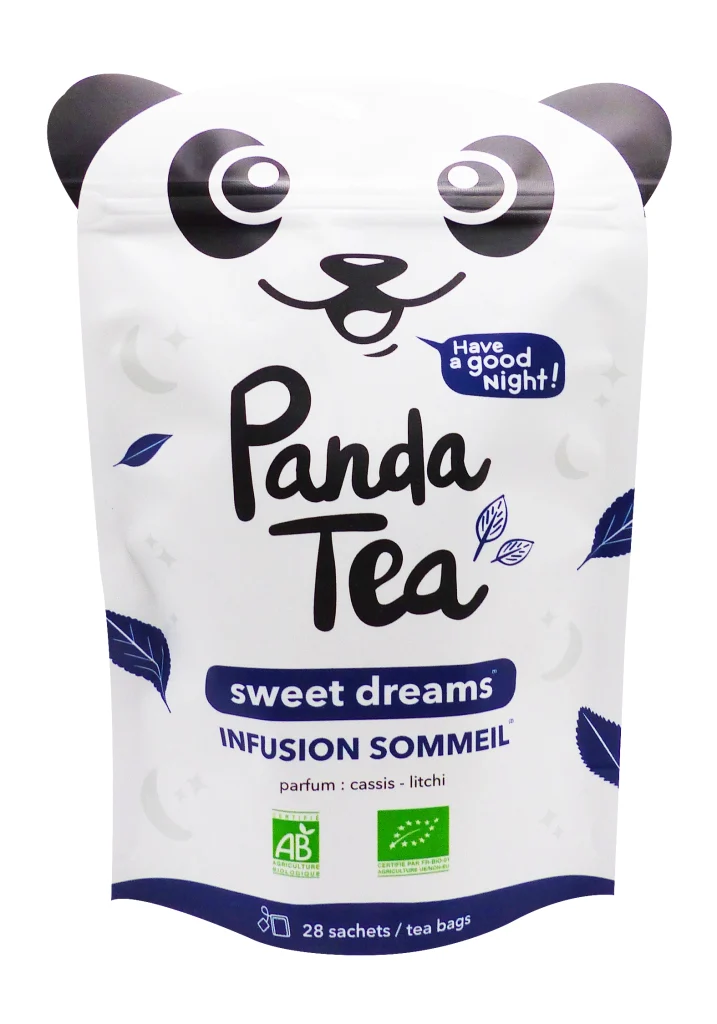 panda tea infusion sommeil cassis litchi 28 sachets