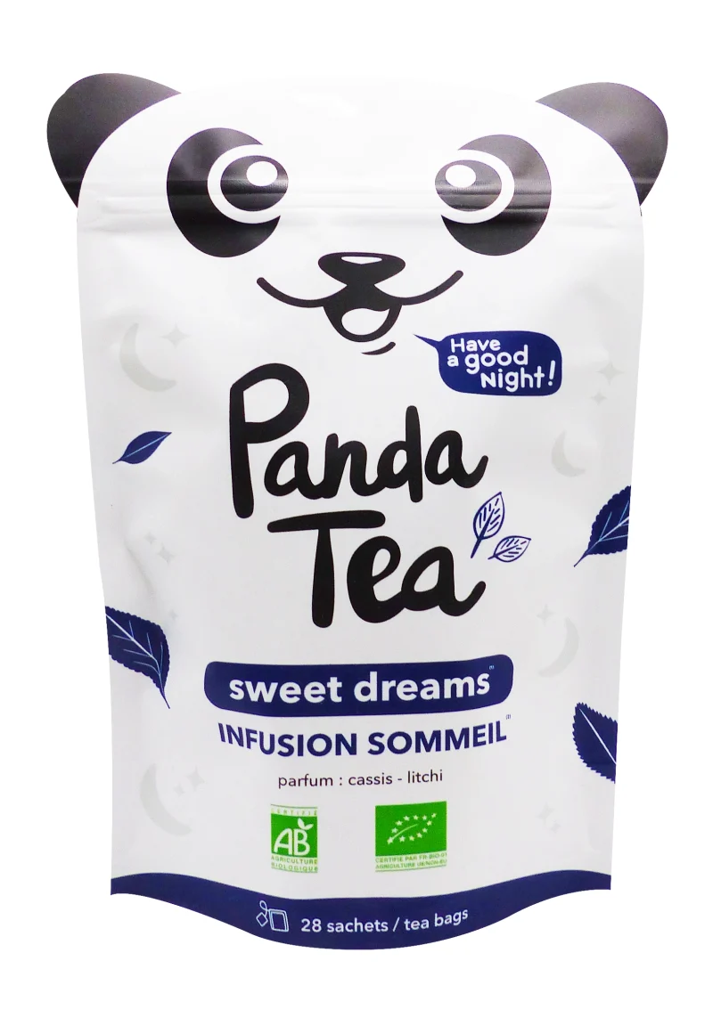 panda tea infusion sommeil cassis litchi 28 sachets
