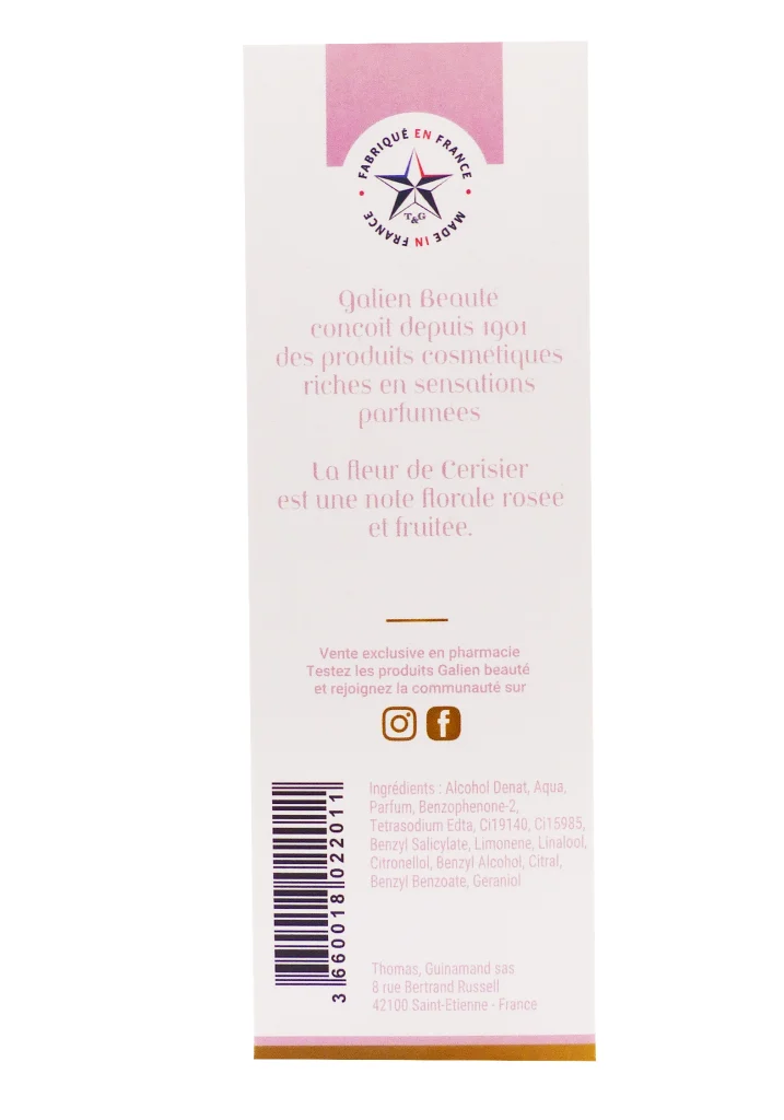 parfum galien beaute cerisier gourmand dos