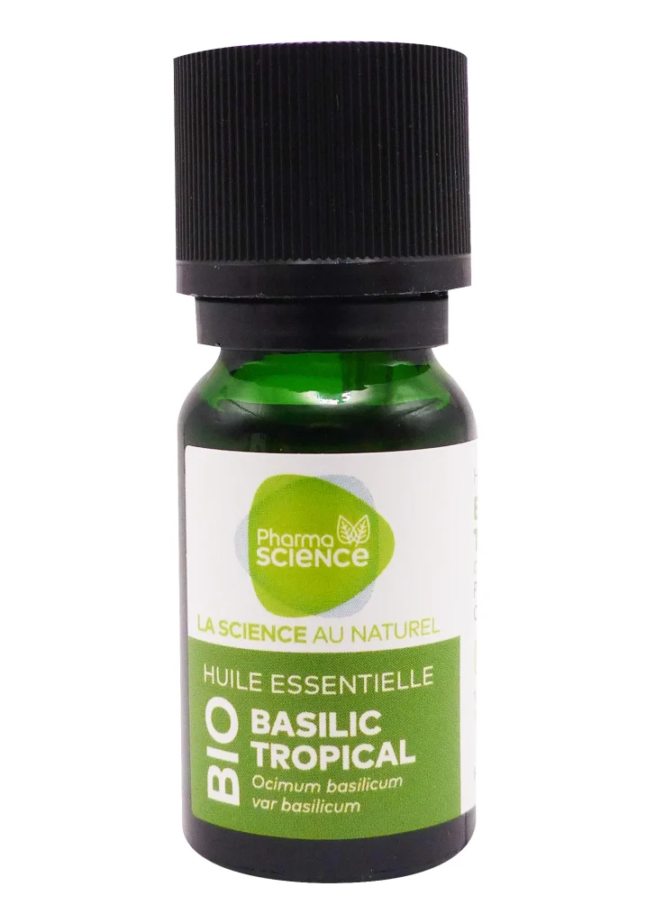PHARMASCIENCE HUILE ESSENTIELLE BASILIC TROPICAL BIO 10ML 3 pharmascience bio basilic tropical