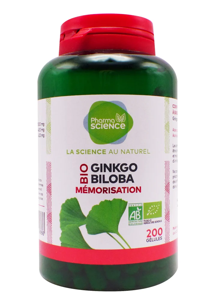 PHARMASCIENCE GINKO BILOBA BIO 200 GELULES 2 pharmascience ginko biloba 200 gelules