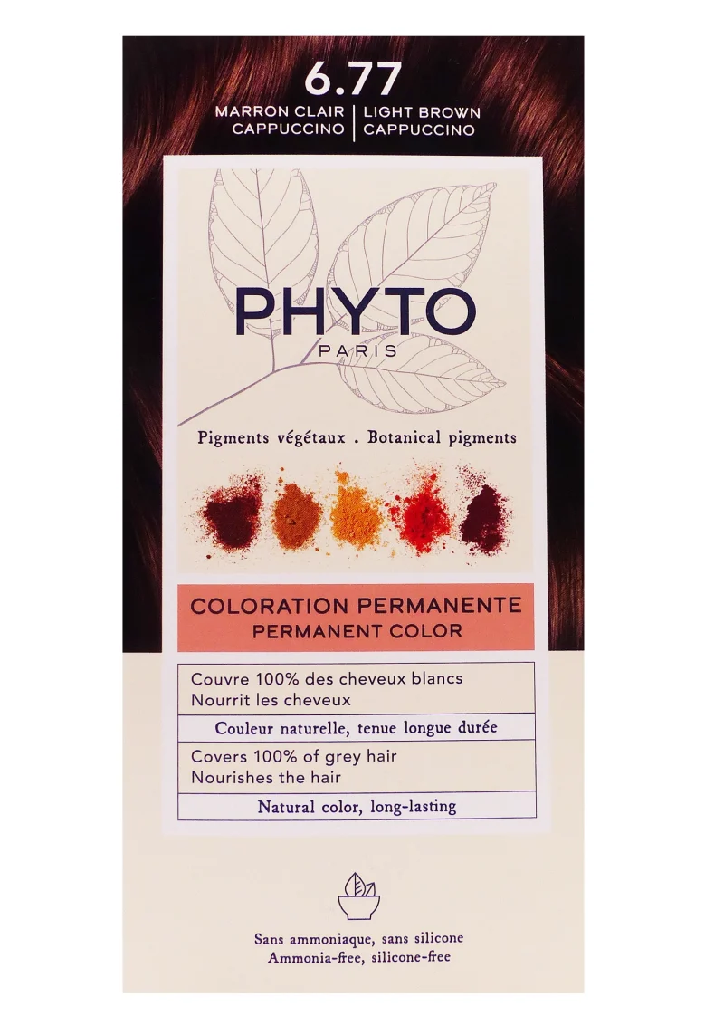 phyto 6.77 marron clair cappuccino