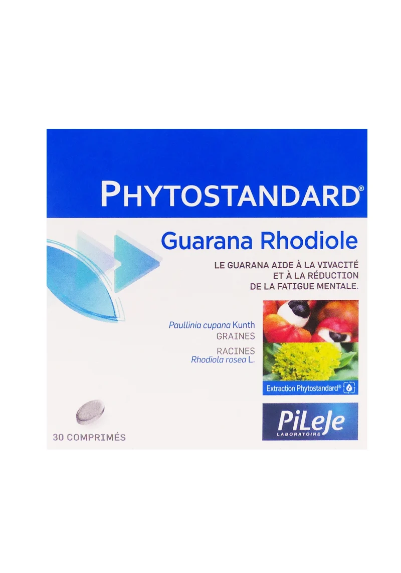 phytostandard guarana rhodiole 30 comprimés pileje