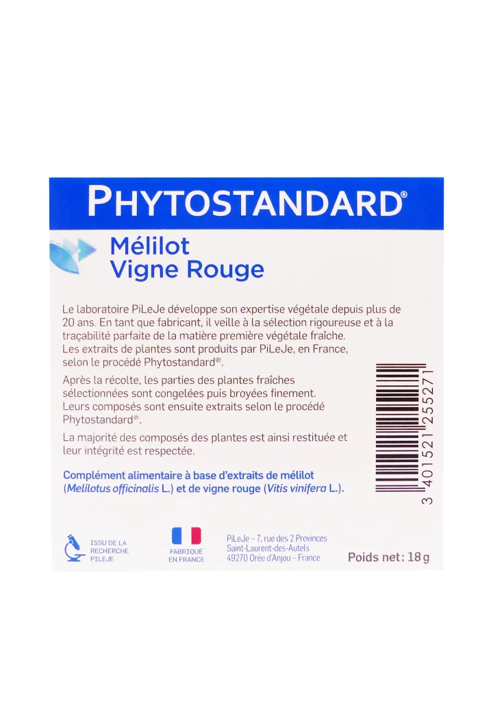 phytostandard melilot vigne rouge dos