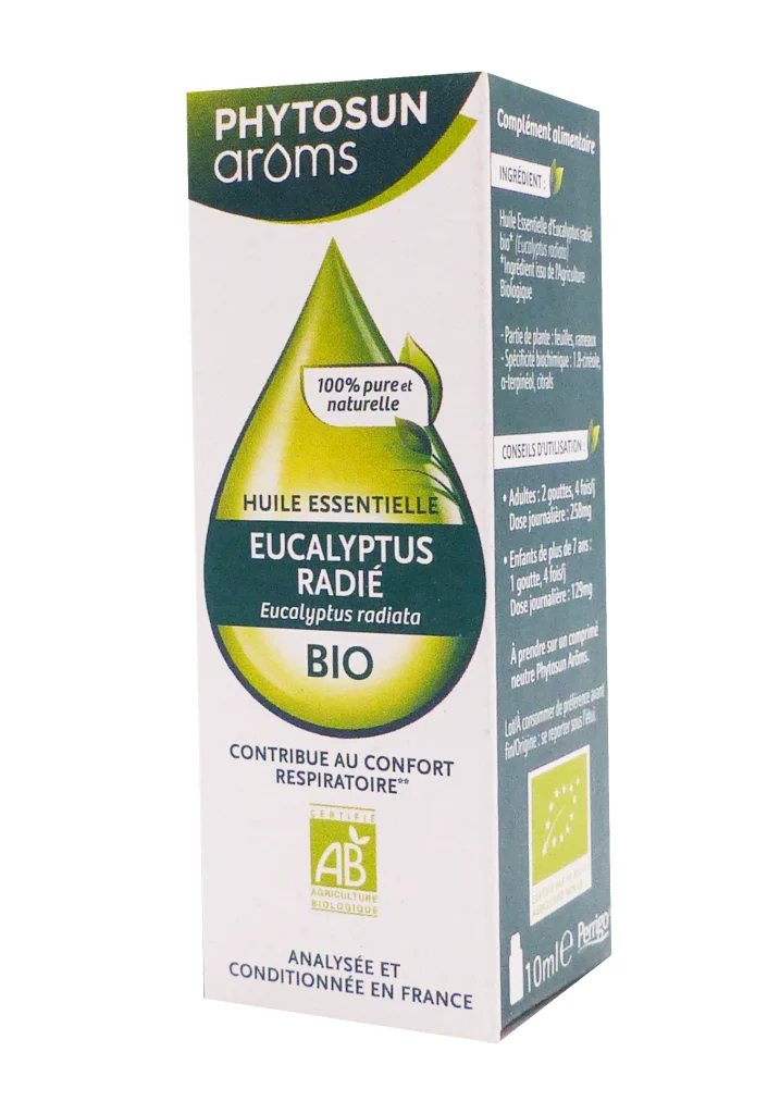 PHYTOSUN ARÔMS HUILE ESSENTIELLE EUCALYPTUS RADIE BIO 10ML 2 phytosun eucalyptus radie