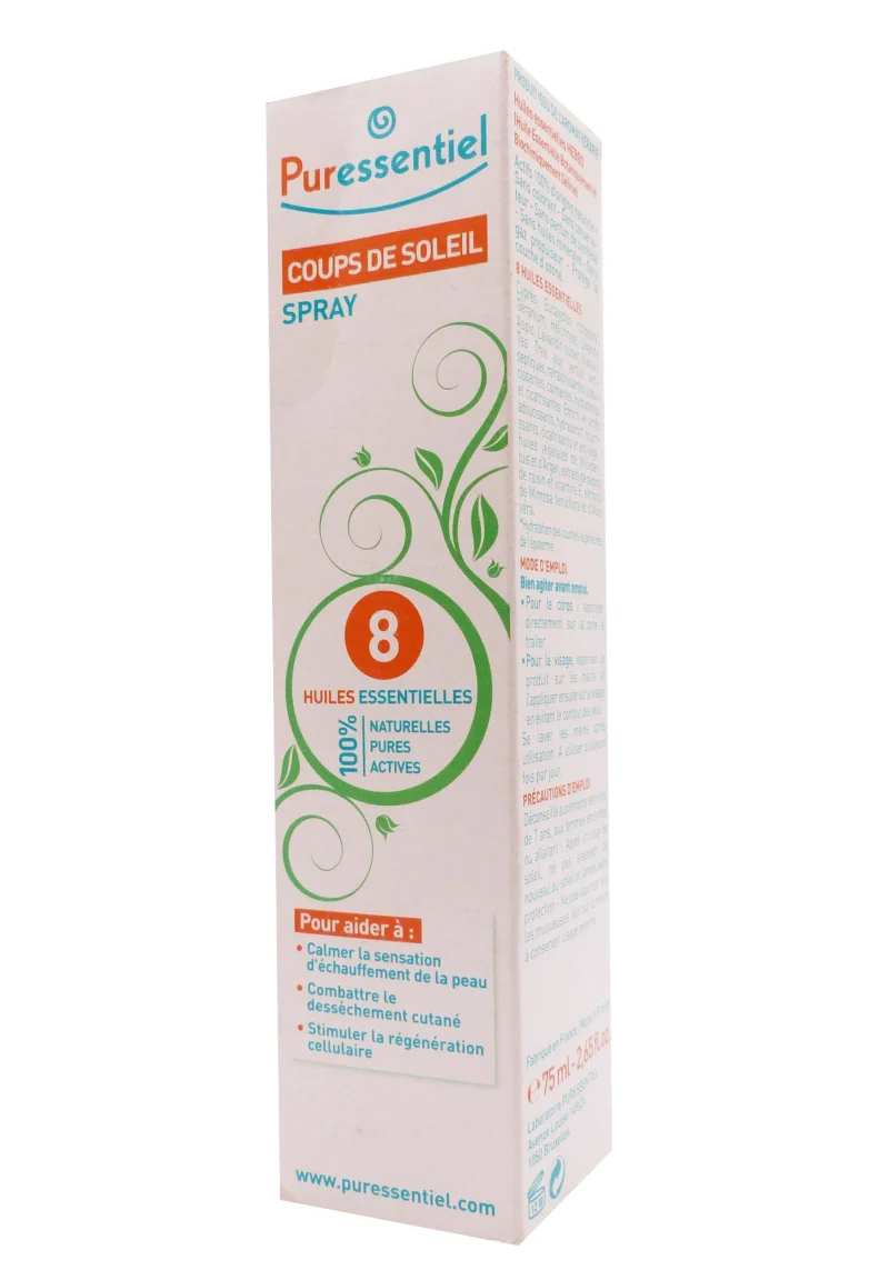puressentiel coup de soleil packaging