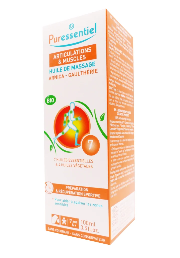 PURESSENTIEL HUILE DE MASSAGE BIO MUSCULAIRE 100ML 2 puressentiel muscle articulations 100 ml