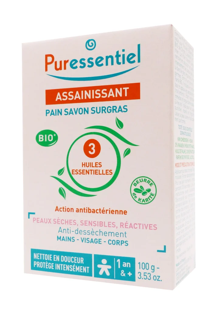 PURESSENTIEL SAVON SOLIDE ASSAINISSANT 100 GR 2 puressentiel pain