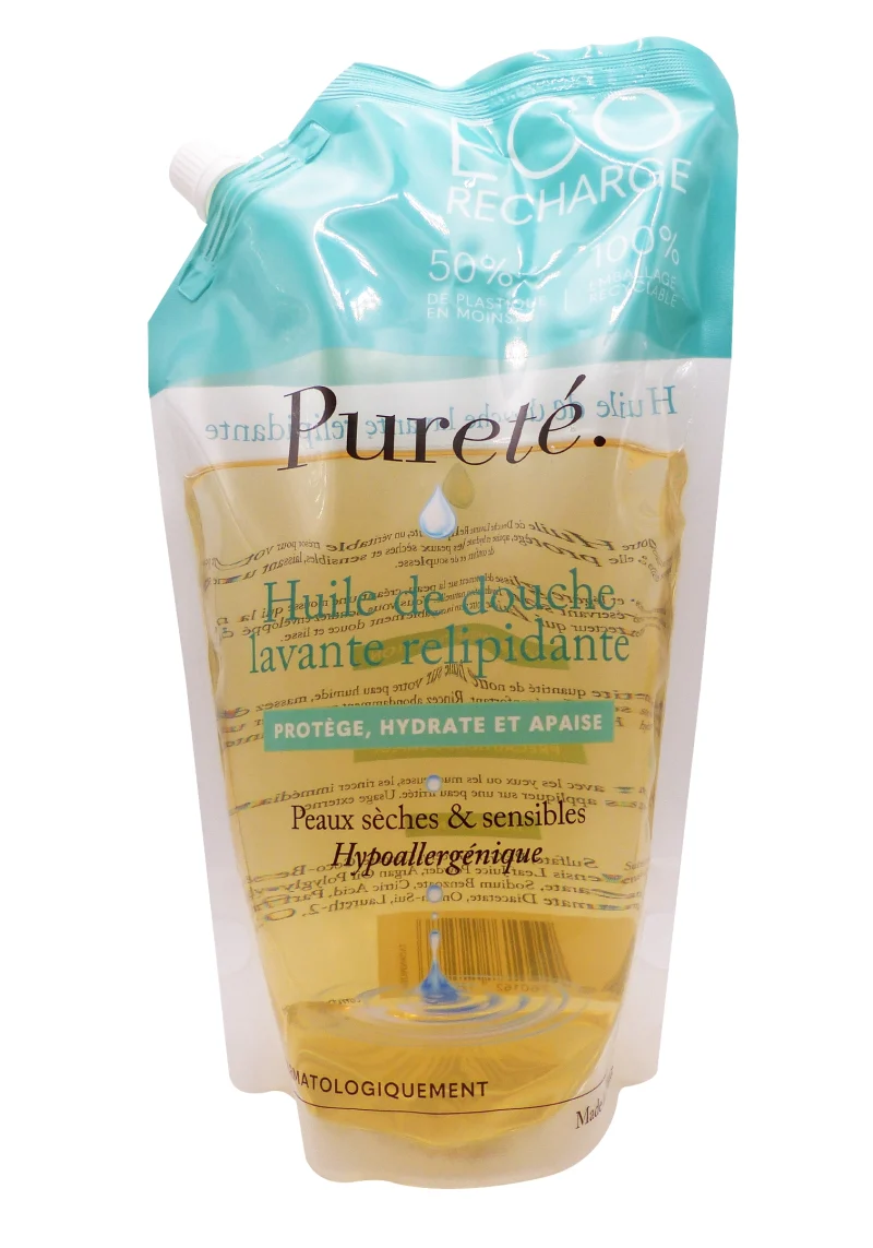 pureté huile de douche lavante relipidante