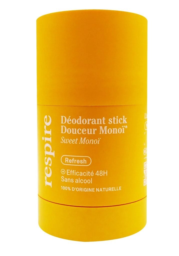 respire deodorant stick douceur monoi