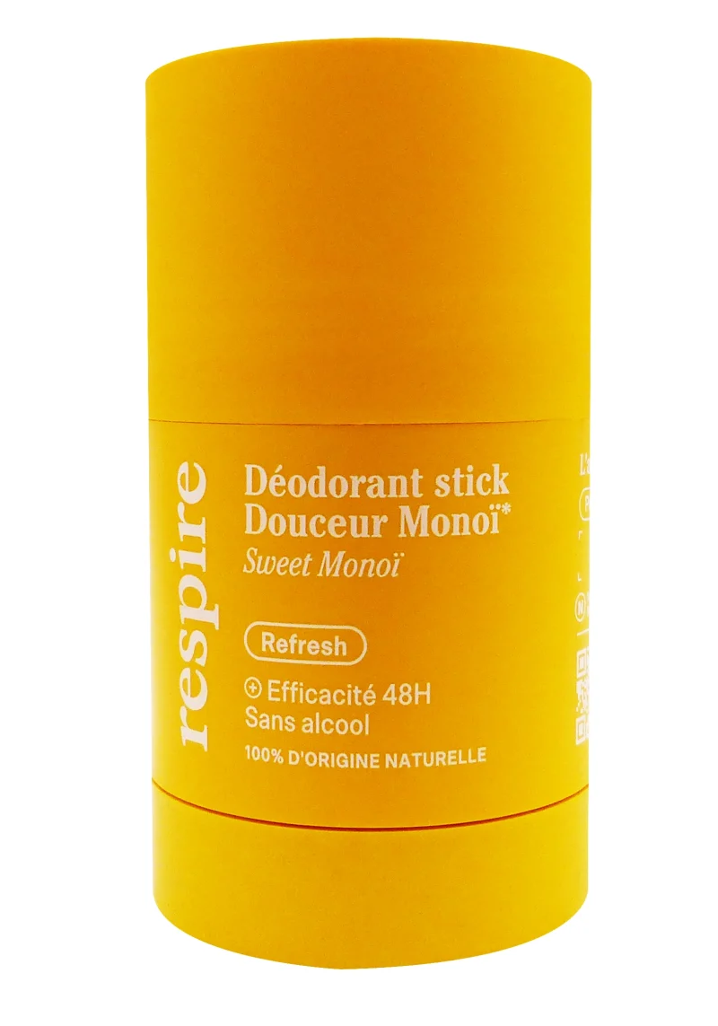respire déodorant stick douceur monoi