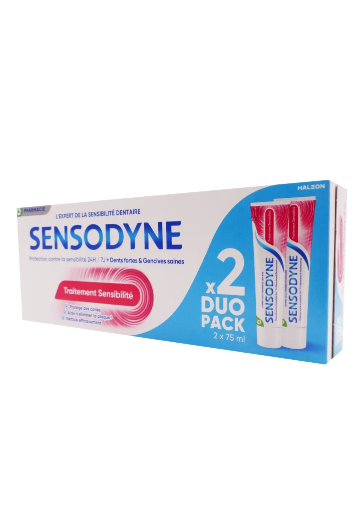 SENSODYNE DENTIFRICE TRAITEMENT SENSIBILITE LOT 2X75ML 2 sensodyne duo
