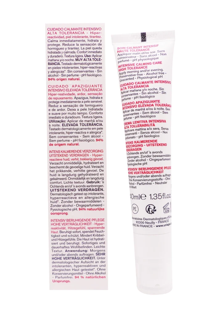 URIAGE TOLEDERM CONTROL SOIN CALMANT INTENSIF HAUTE TOLERANCE 40ML 3 soin calement intensif 40 ml dos