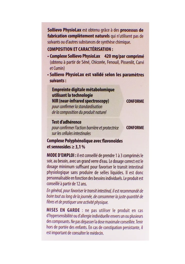sollievo physiolax dos
