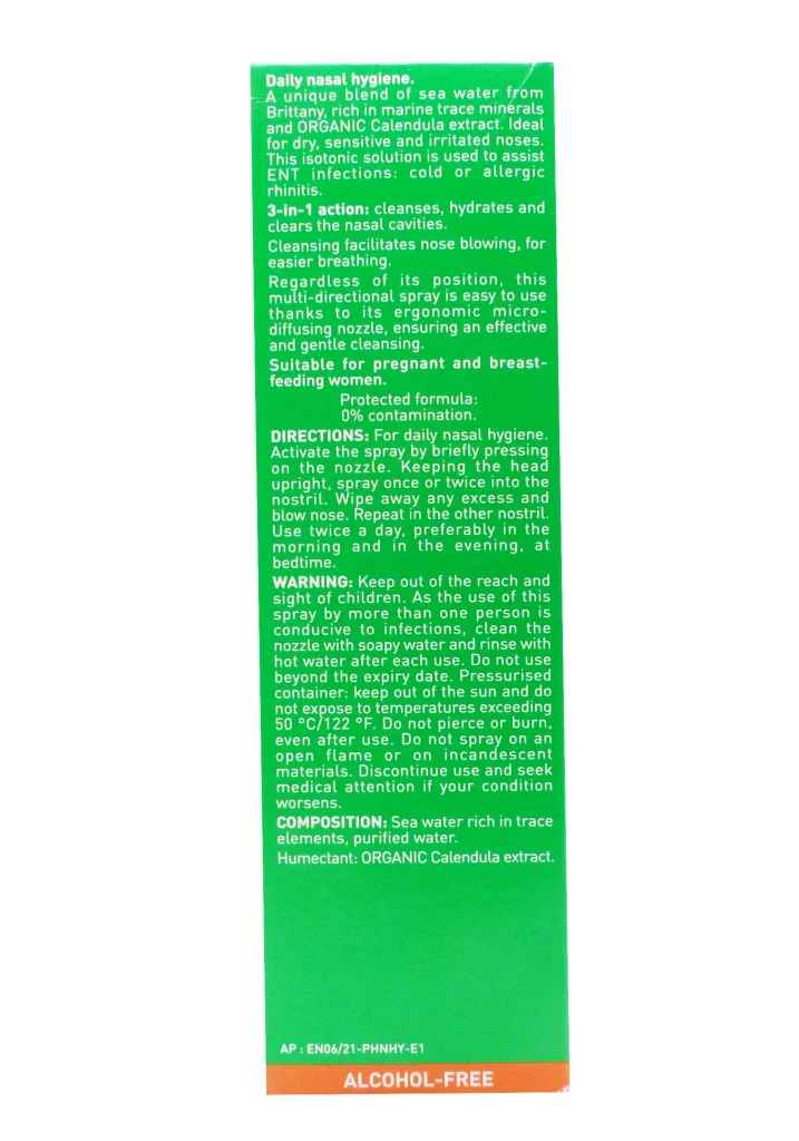 PURESSENTIEL SPRAY HYGIENE NASAL HYDRATANT 100ML 5 spray nez