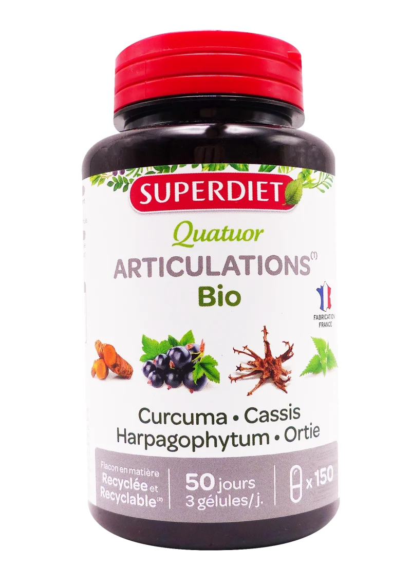 superdiet quatuor articulations bio 150 gélules
