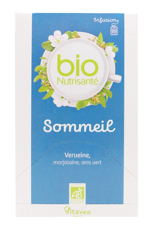 BIO NUTRISANTE SOMMEIL VERVEINE MARJOLAINE ANIS VERT 20 INFUSIONS 5 tisane sommeil verveine bio nutrisanté