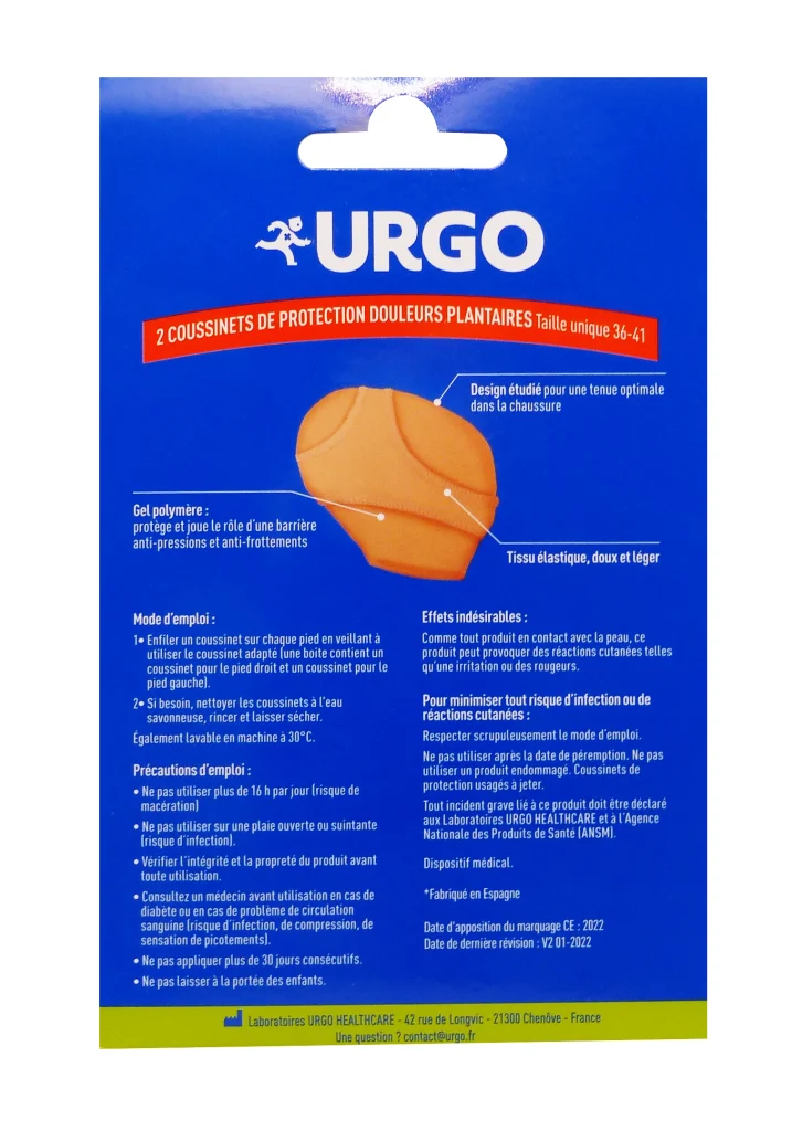 urgo dos 2 coussinets douleurs plantaires