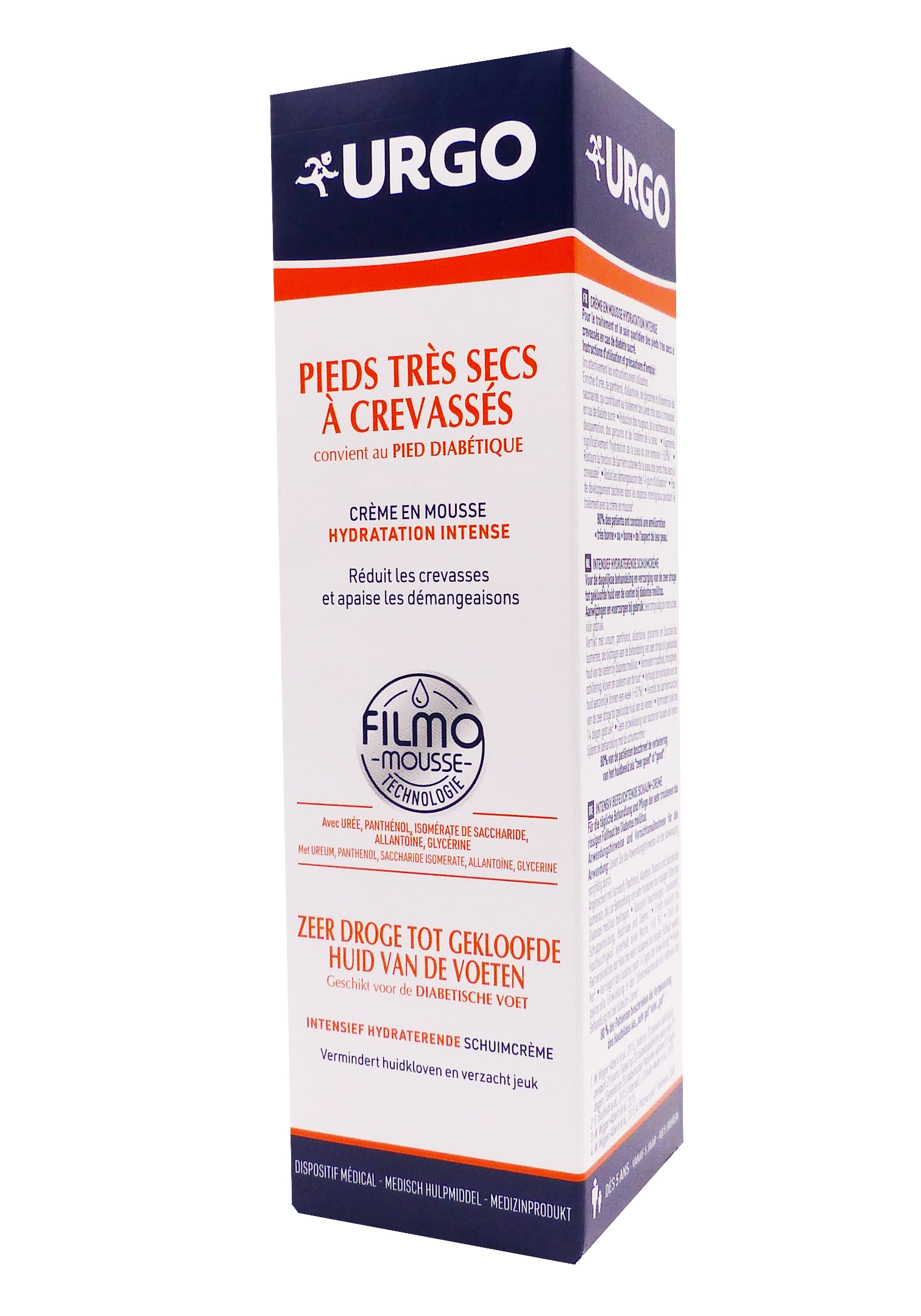 URGO PIEDS TRES SECS A CREVASSES CREME EN MOUSSE 125ML 1 urgo pieds tres secs a crevassés