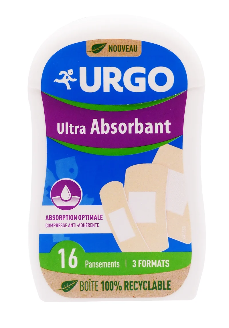 urgo ultra absorbant 16 pansements
