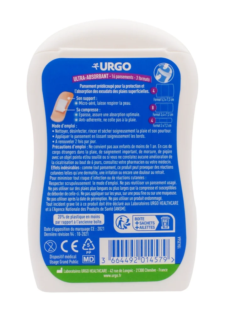urgopansements aultra absorbants dos