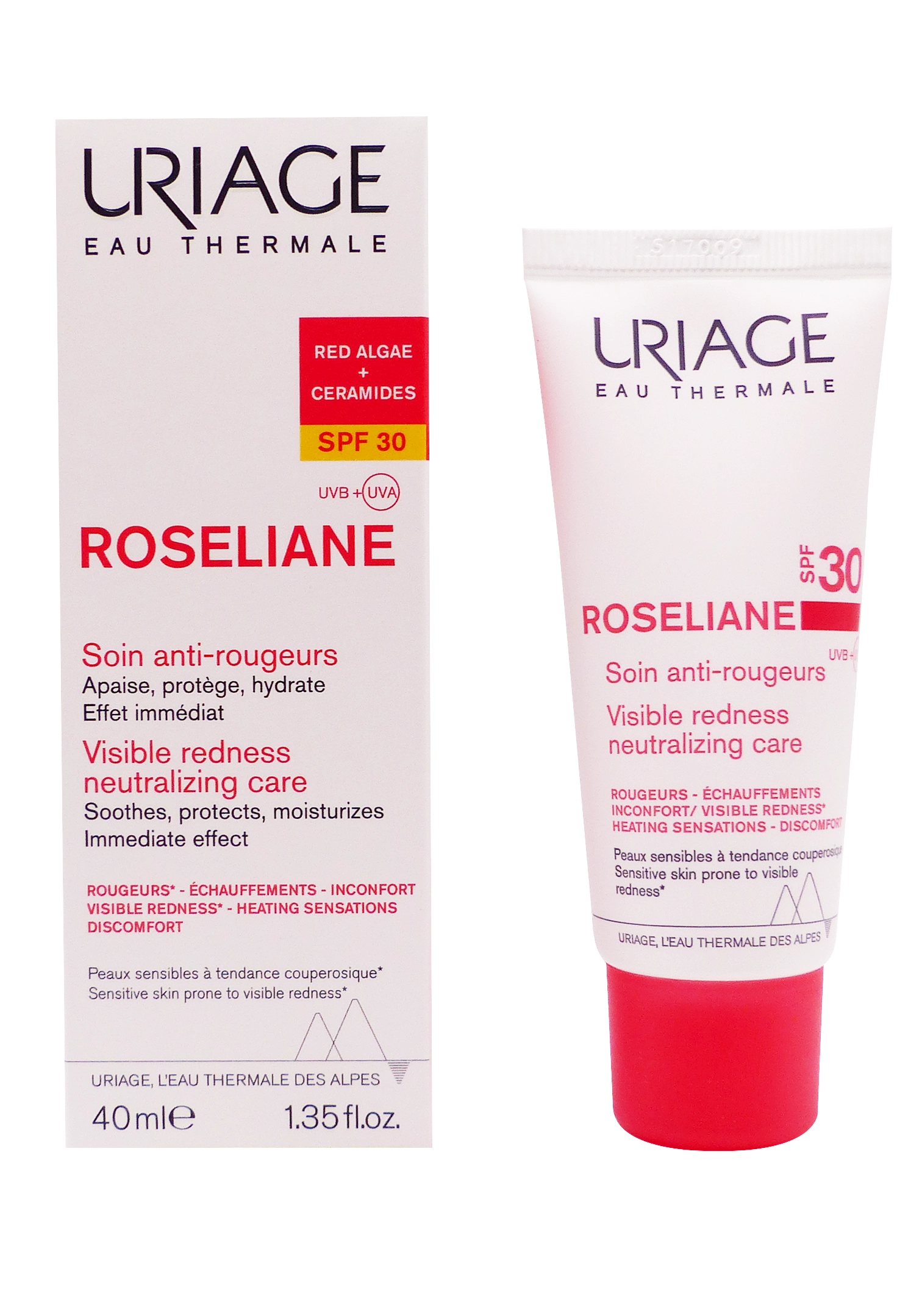 URIAGE ROSELIANE ANTI-ROUGEUR SPF 30 CREME 40ML 1 uriage roseliane soin anti rougeurs 40 ml