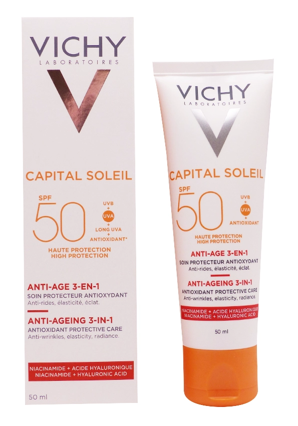 VICHY CAPITAL SOLEIL ANTI AGE SPF50, 50 ML 2 vichy capital soleil spf 50 50 ml