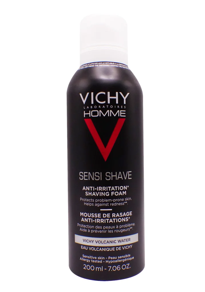 VICHY HOMME SENSI SHAVE MOUSSE DE RASAGE ANTI-IRRITATION 200ML 2 vichy homme sensi shave 200 ml