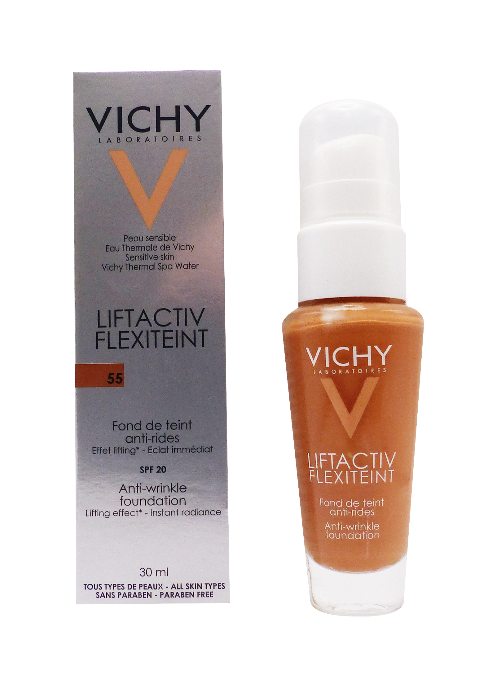 VICHY LIFTACTIV FLEXITEINT TEINTE 55 BRONZE 30ML 1 vichy liftactiv flexiteint 55 spf20 30 ml