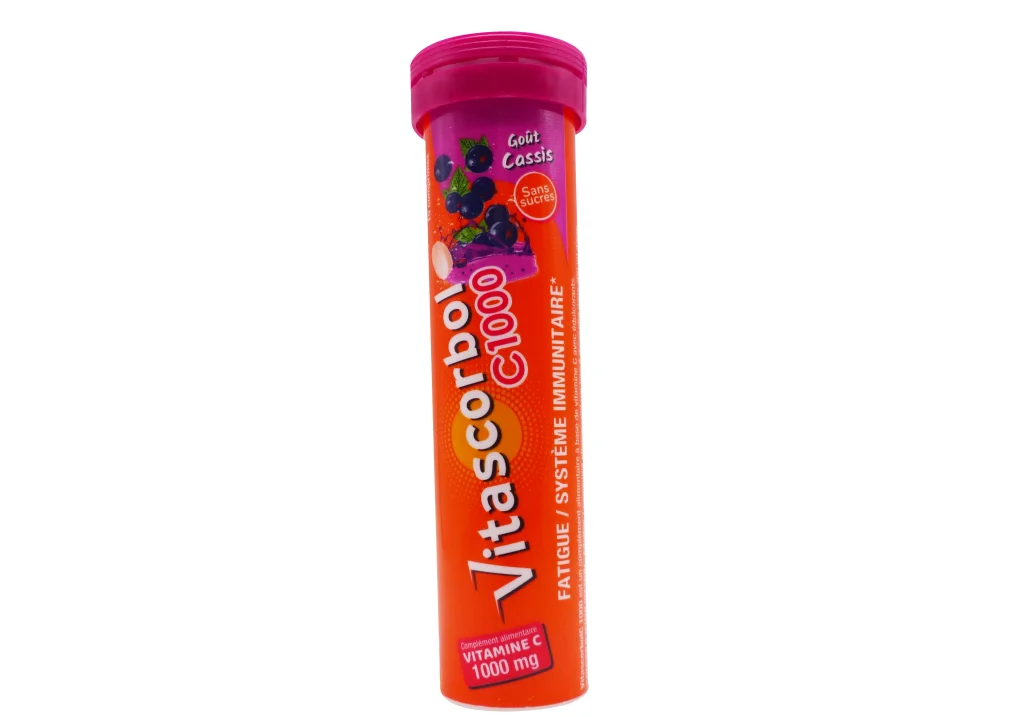 VITASCORBOL C1000 EFFERVESCENT CASSIS 15 COMPRIMES 2 vitascorbol c1000 cassis