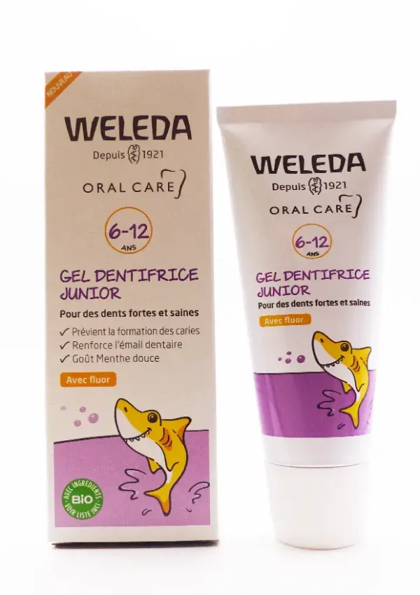 weleda gel dentifrice junior 6 12 ans