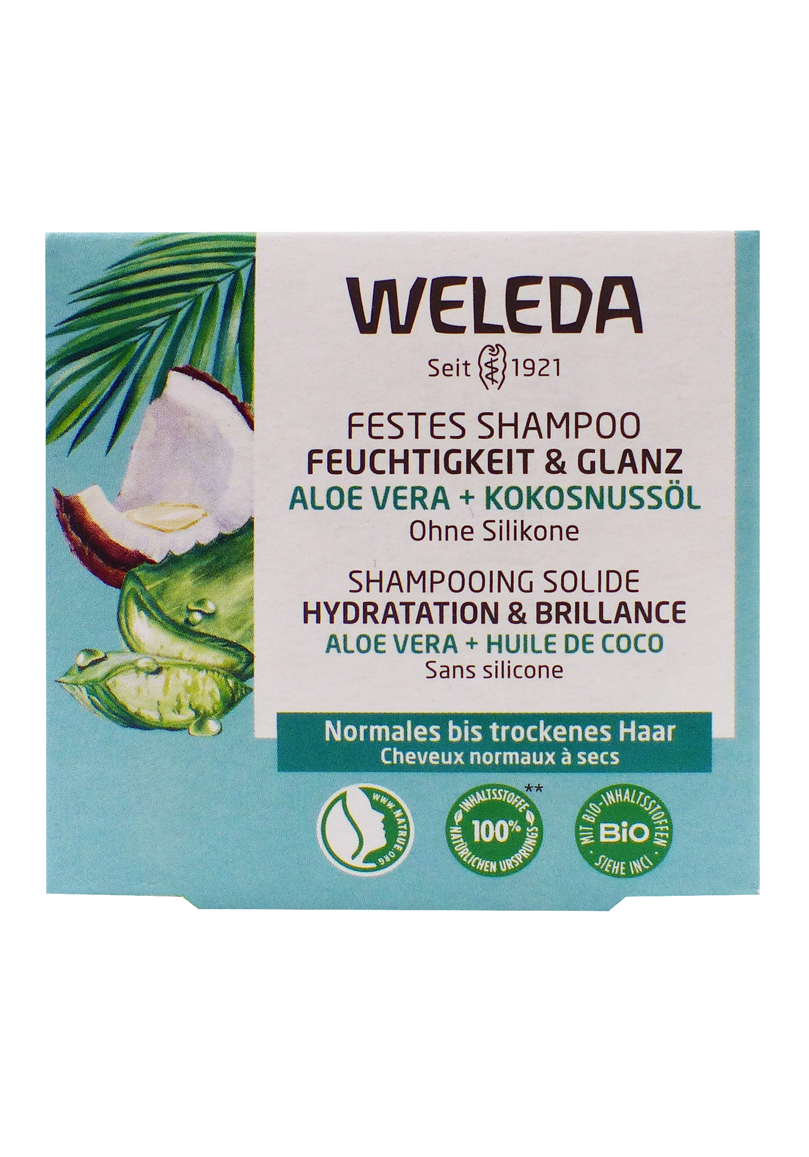 WELEDA SHAMPOOING SOLIDE HYDRATATION & BRILLANCE 50G 1 weleda shampooing solide hydratation et brillance