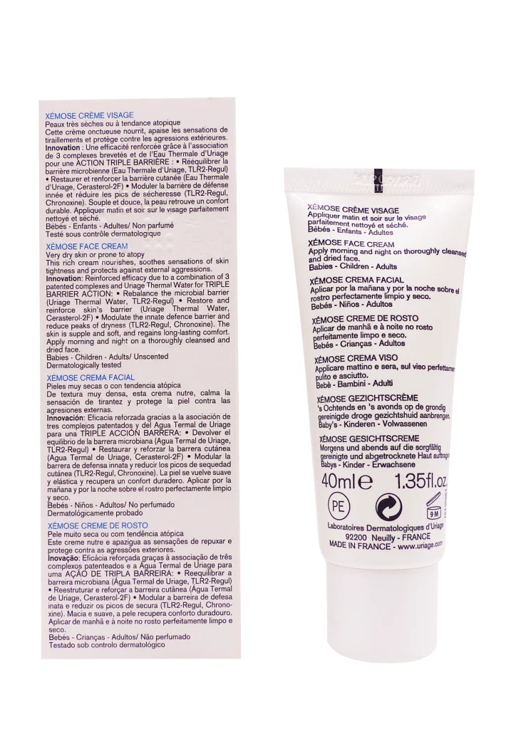 URIAGE XEMOSE CREME VISAGE 40ML 3 xemose creme visage 40 ml