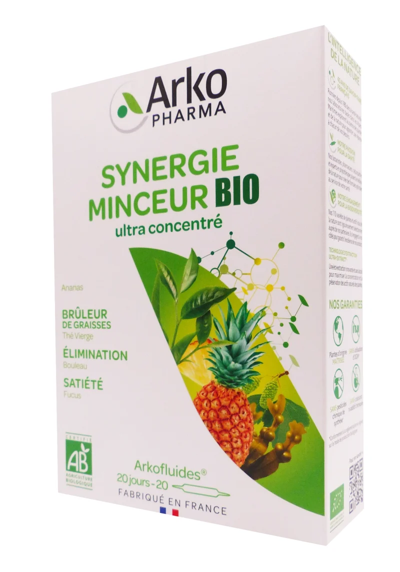 arko synergie minceur bio 20 ampoules
