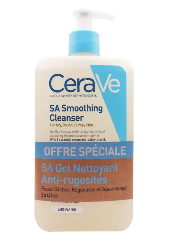 cerave gel nettoyant anti rugosité lot de 2
