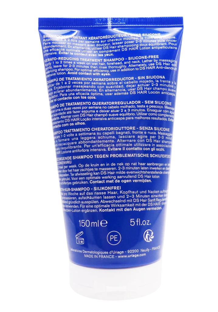 URIAGE DS HAIR SHPAMPOOING TRAITANT KERATOREDUCTEUR 150ML 4 dos shampooing ds