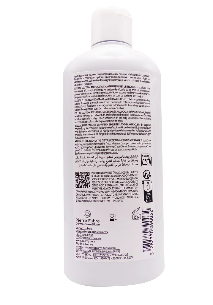DUCRAY ELUTION SHAMPOOING DOUX EQUILIBRANT 400ML 3 elution dos