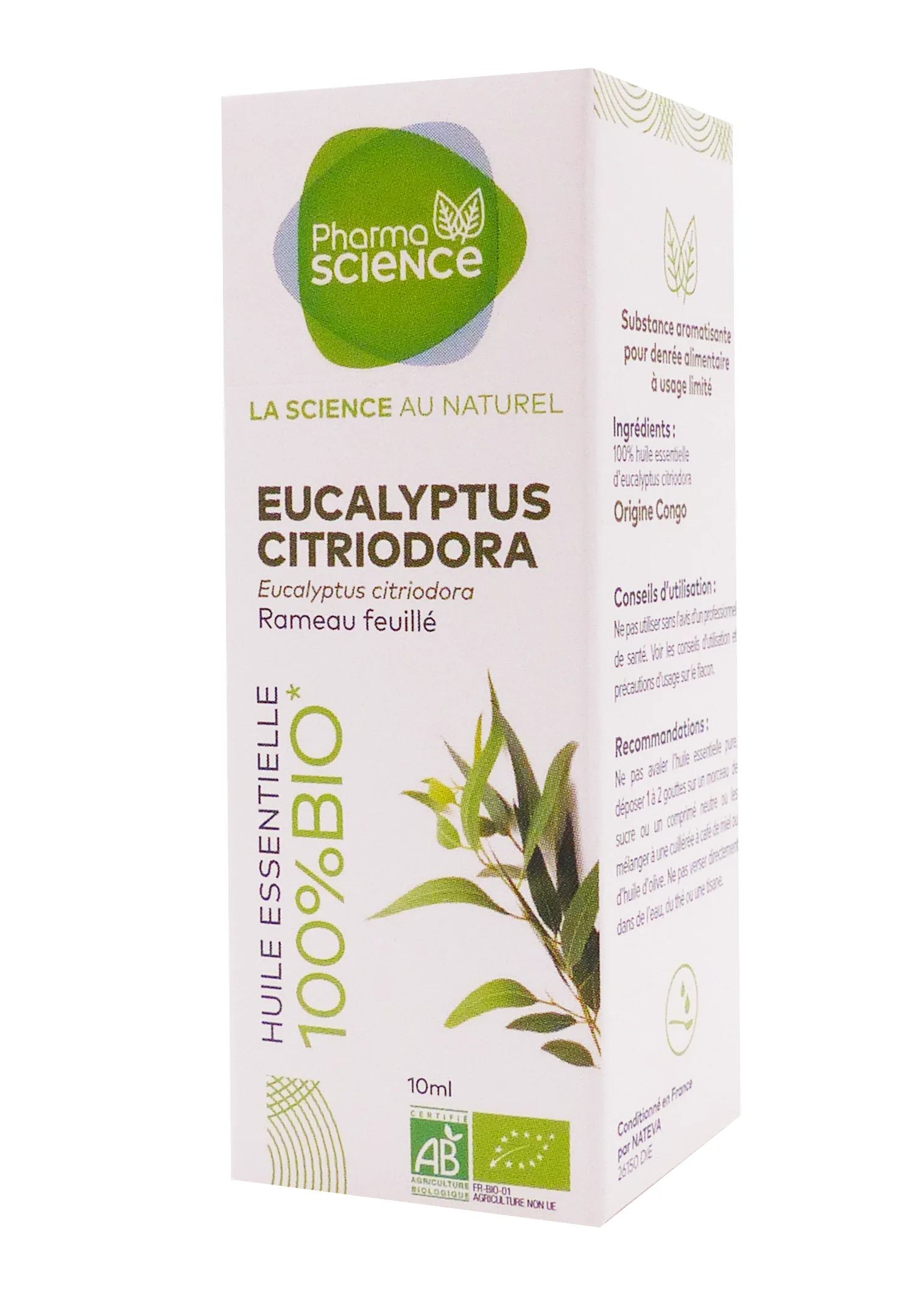 PHARMASCIENCE HUILE ESSENTIELLE EUCALYPTUS CITRIODORA 10 ML 1 eucalyptus citriodora