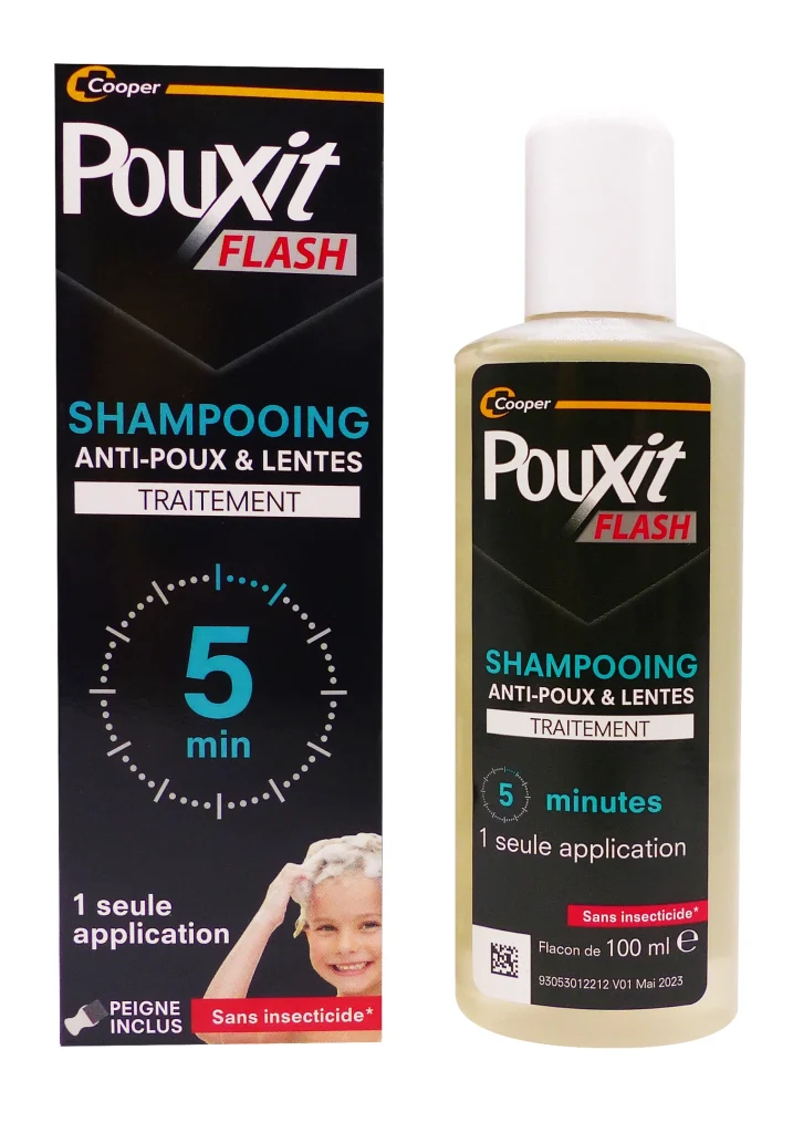 POUXIT SHAMPOOING FLASH TRAITEMENT ANTI-POUX ET LENTES 100ML 2 pouxit flash shampooing anti poux 5 mn 100 ml