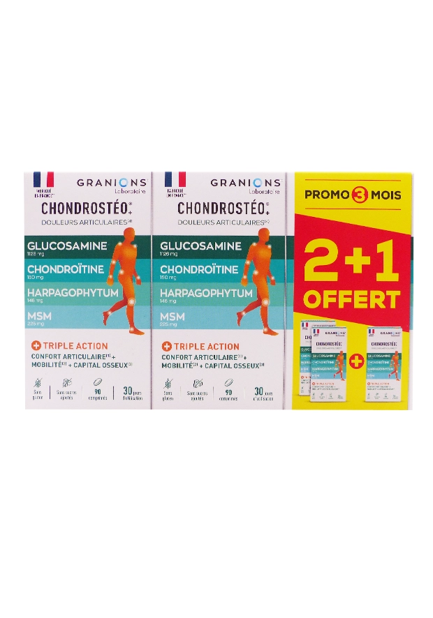 CHONDROSTEO 3X90 COMPRIMES GRANIONS 4 chondrostéo lot de 3
