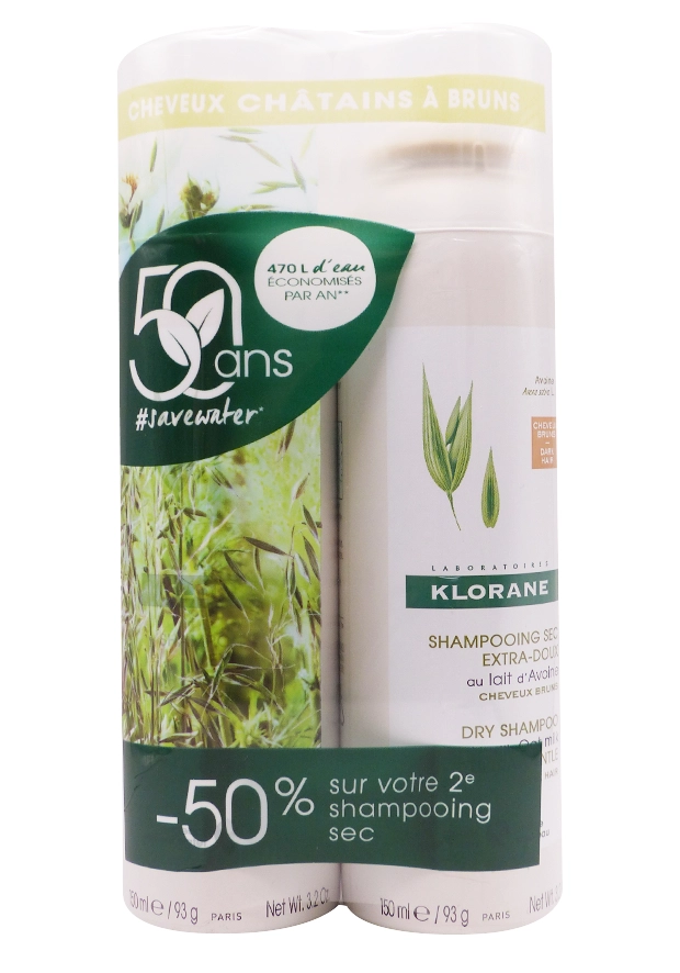 lot shampoing sec klorane avoine