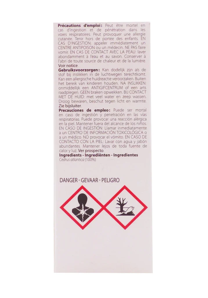 PRANAROM HUILE ESSENTIELLE CEDRE DE L'ATLAS 10ML 4 dos pranarom