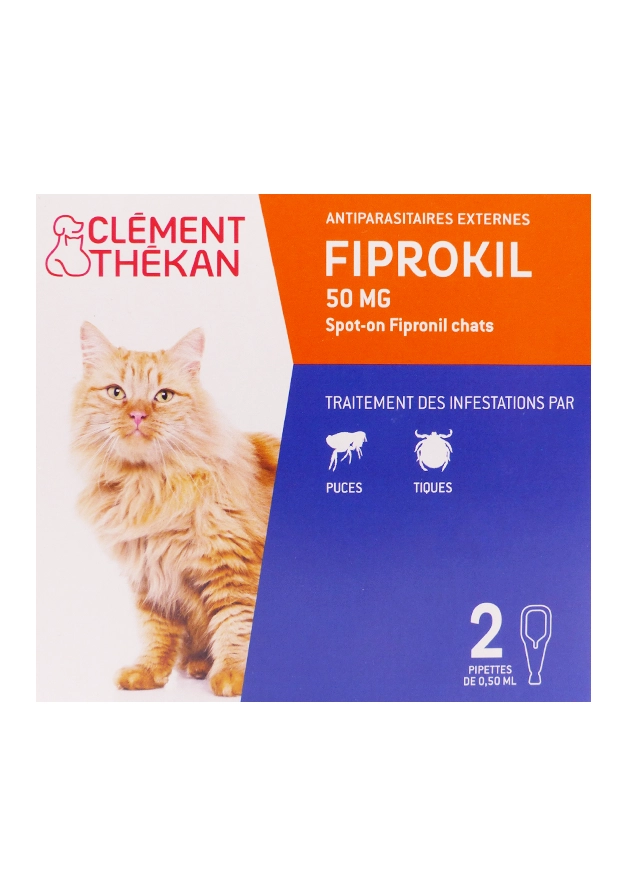 fiprokil 50 mg chats 2 pipettes