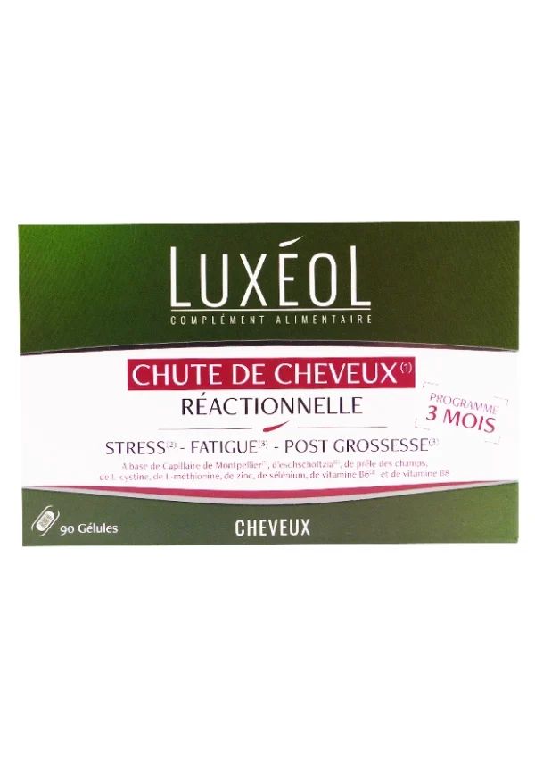 luxéol chute de cheveux réactionnelle 90 gélules