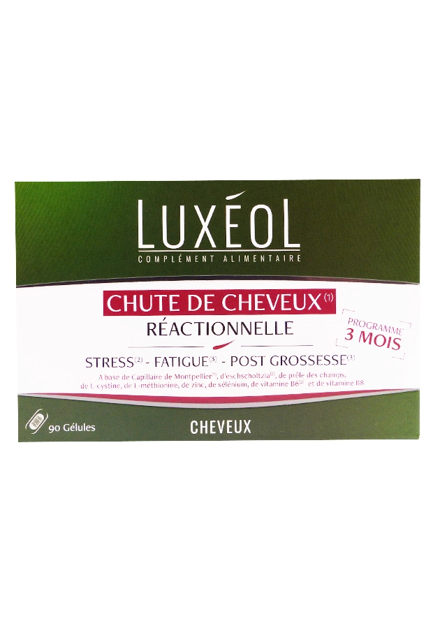 luxéol chute de cheveux réactionnelle 90 gélules