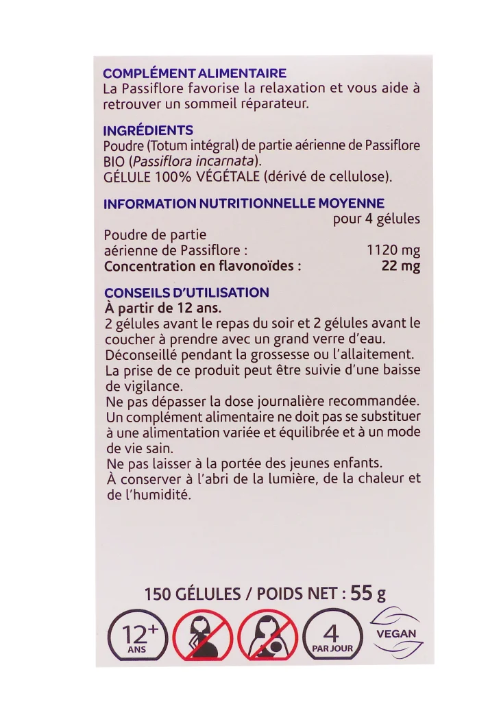 ARKOGELULE PASSIFLORE BIO 130 GELULES 3 passiflore dos 150 gelules 1